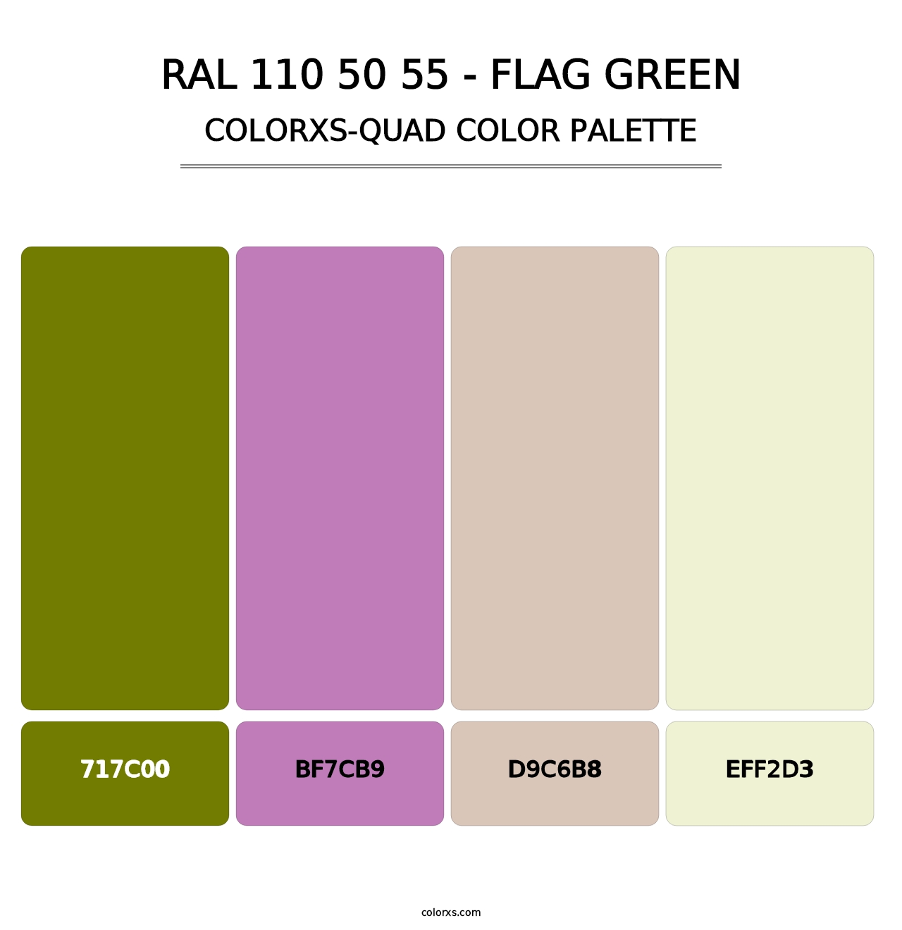 RAL 110 50 55 - Flag Green - Colorxs Quad Palette