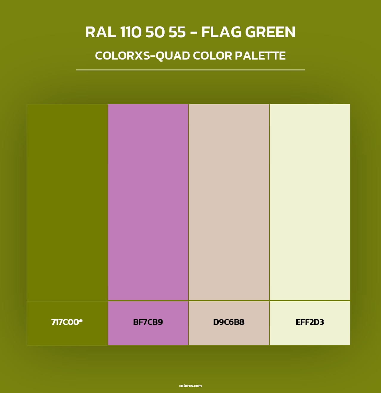 RAL 110 50 55 - Flag Green - Colorxs Quad Palette