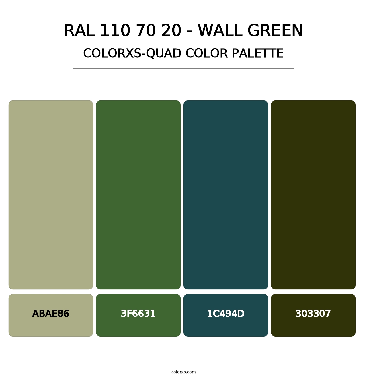 RAL 110 70 20 - Wall Green - Colorxs Quad Palette