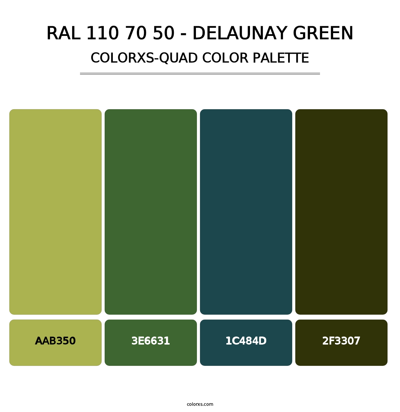 RAL 110 70 50 - Delaunay Green - Colorxs Quad Palette