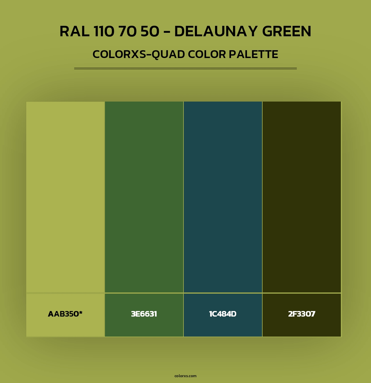RAL 110 70 50 - Delaunay Green - Colorxs Quad Palette