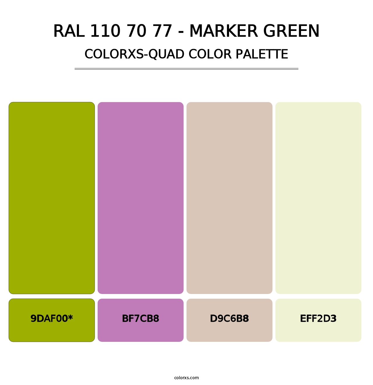 RAL 110 70 77 - Marker Green - Colorxs Quad Palette