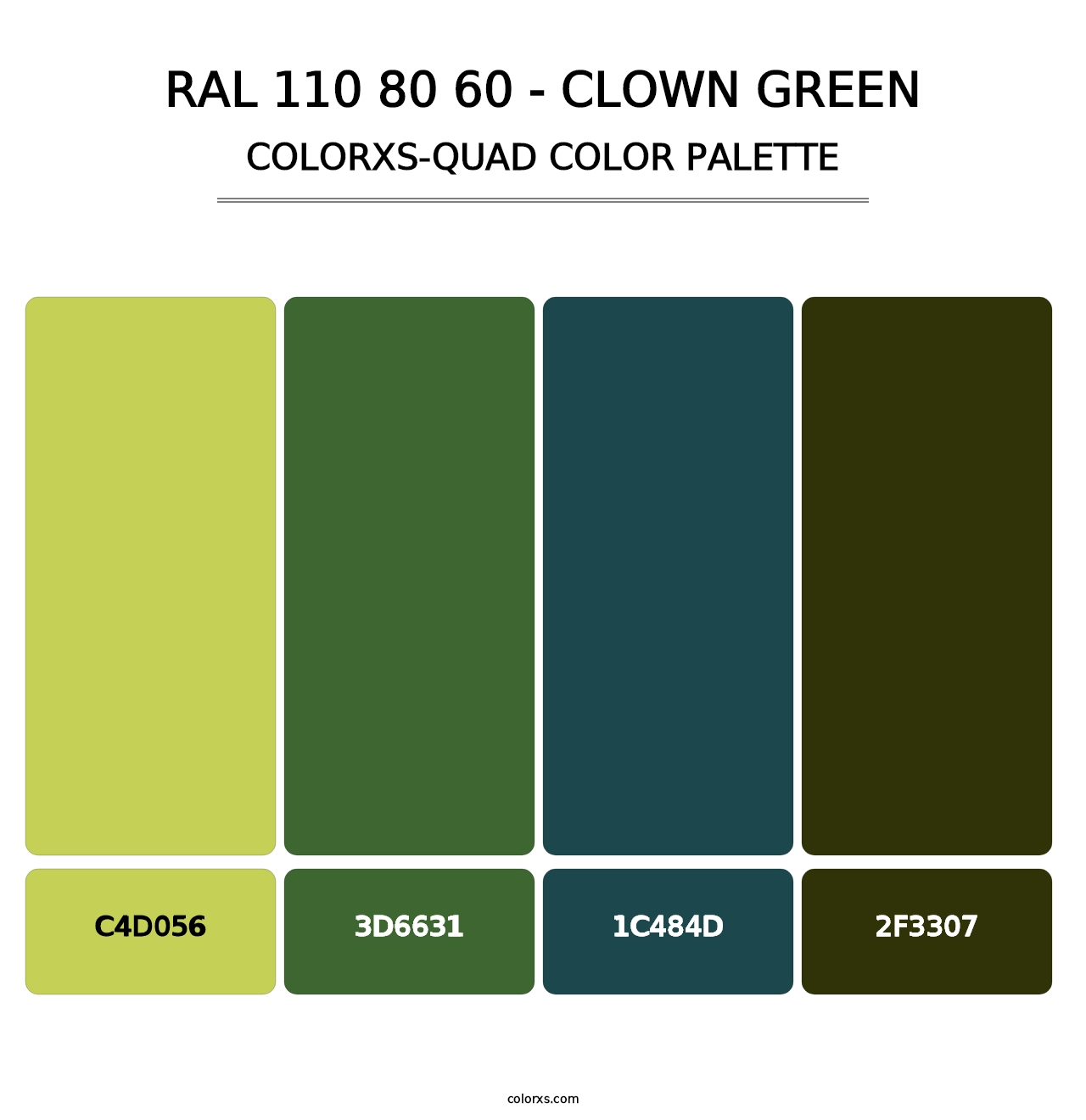 RAL 110 80 60 - Clown Green - Colorxs Quad Palette