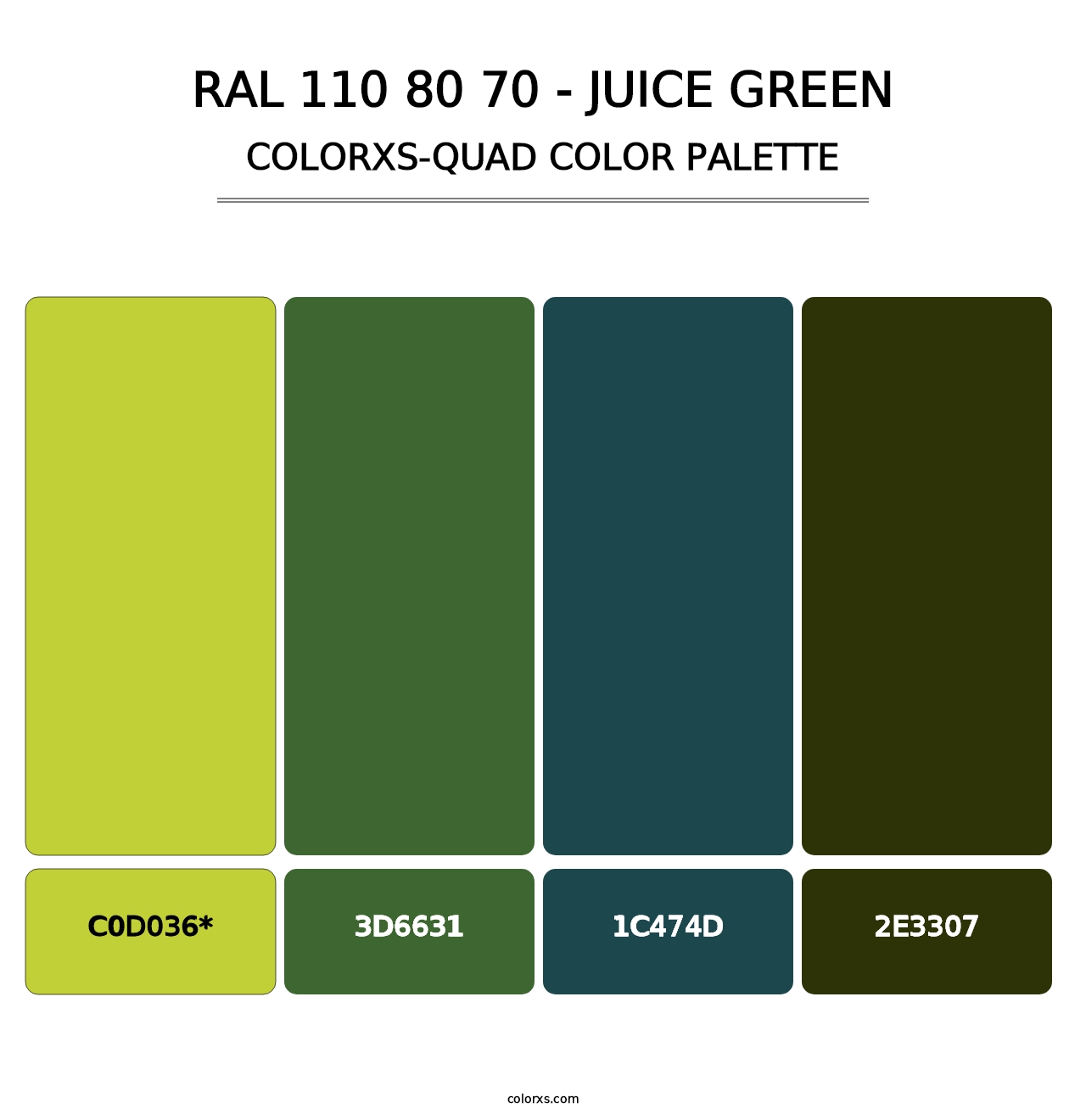 RAL 110 80 70 - Juice Green - Colorxs Quad Palette