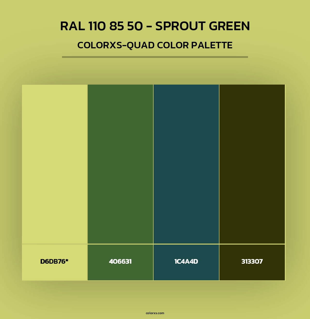 RAL 110 85 50 - Sprout Green - Colorxs Quad Palette