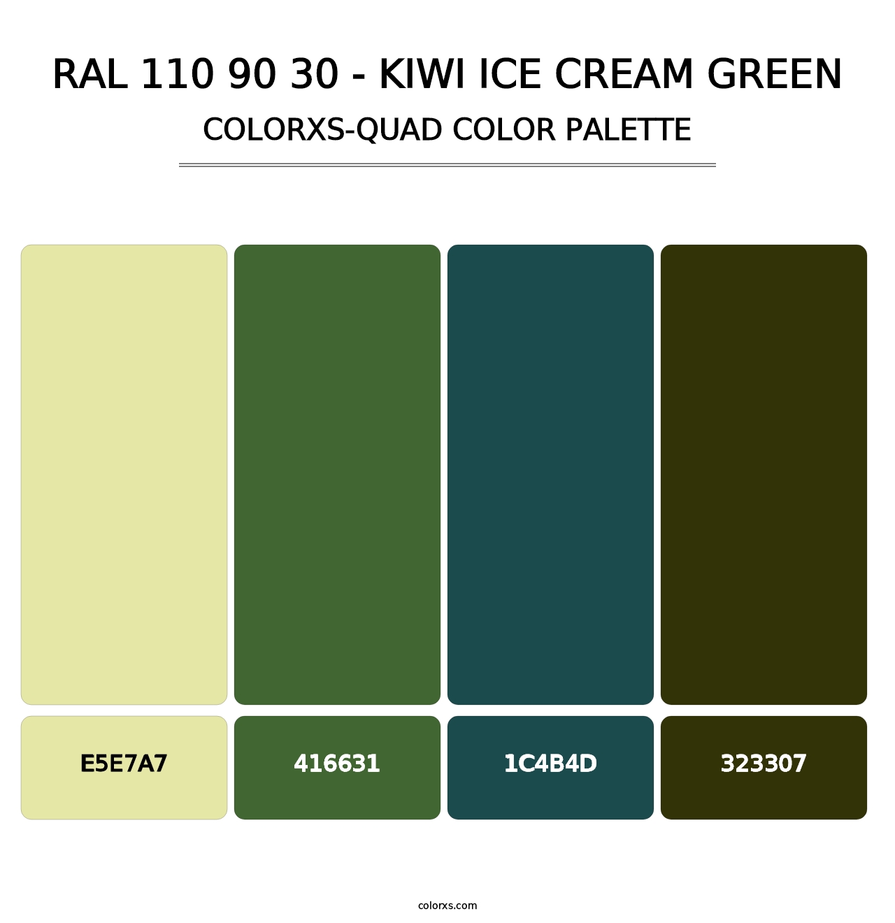 RAL 110 90 30 - Kiwi Ice Cream Green - Colorxs Quad Palette