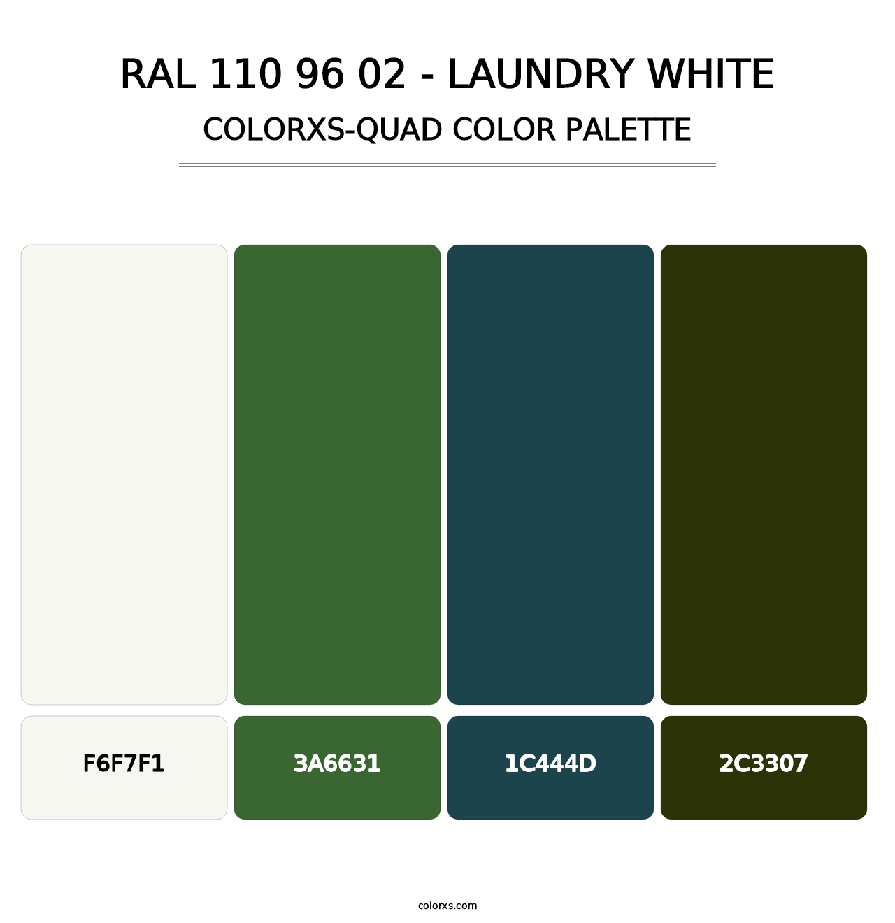 RAL 110 96 02 - Laundry White - Colorxs Quad Palette