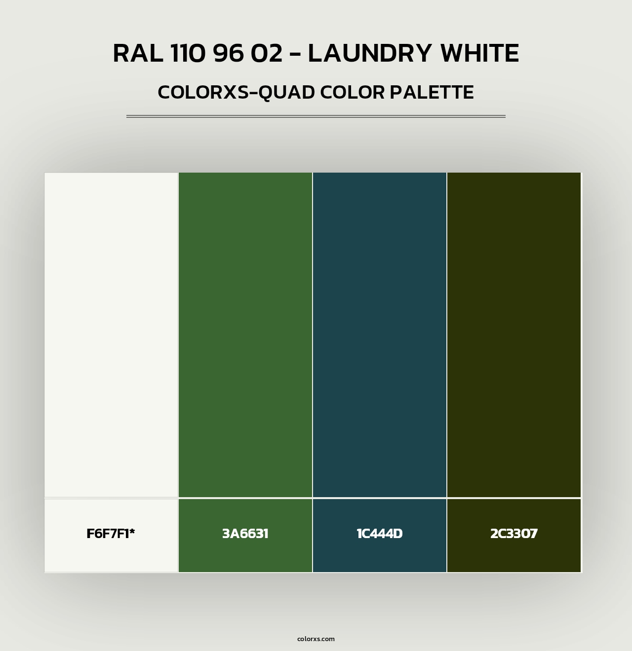 RAL 110 96 02 - Laundry White - Colorxs Quad Palette