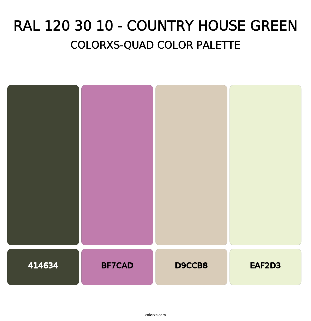 RAL 120 30 10 - Country House Green - Colorxs Quad Palette