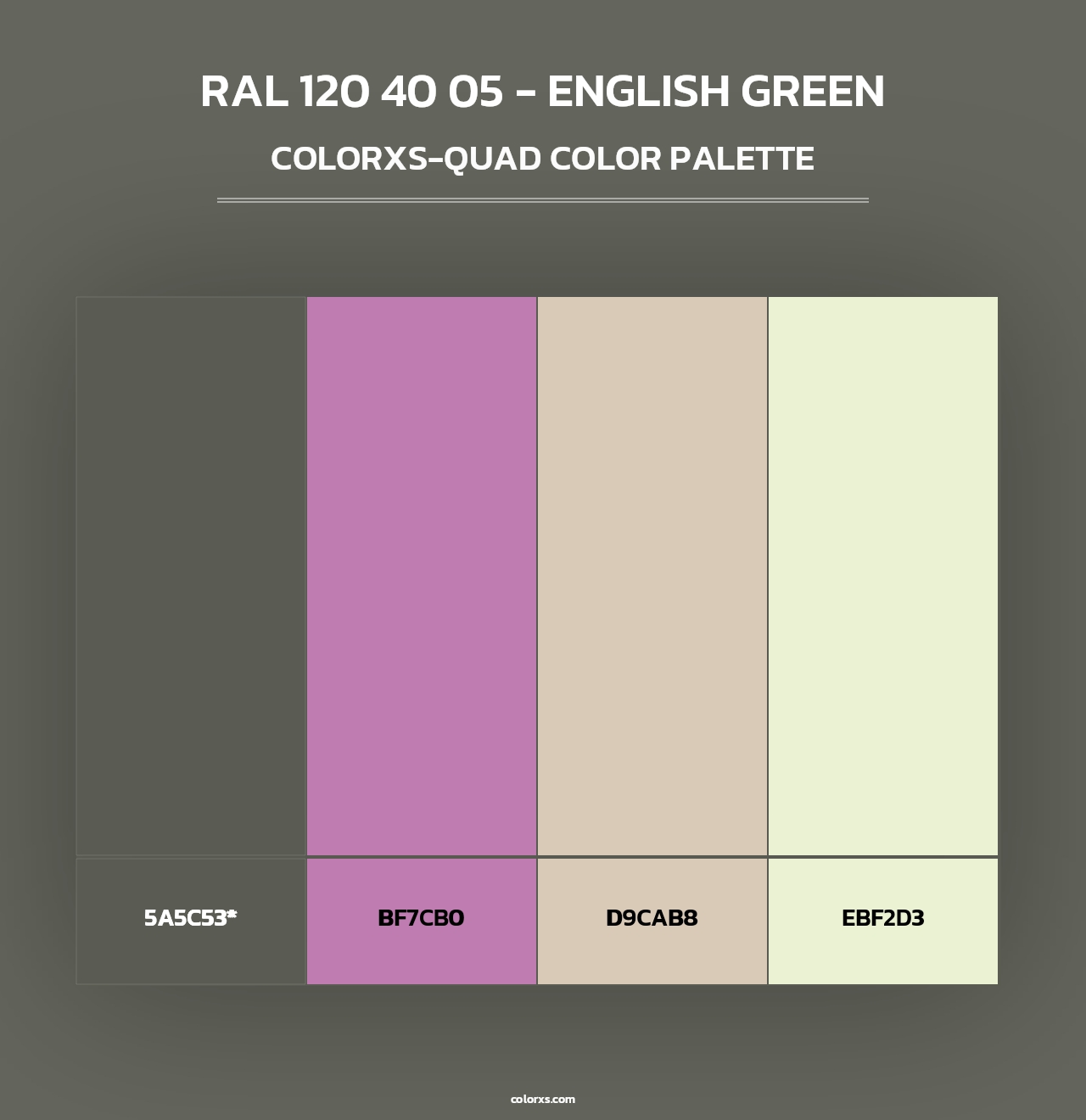 RAL 120 40 05 - English Green - Colorxs Quad Palette
