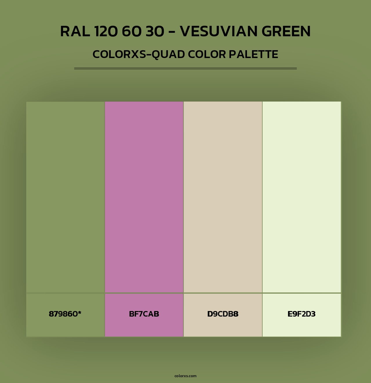 RAL 120 60 30 - Vesuvian Green - Colorxs Quad Palette