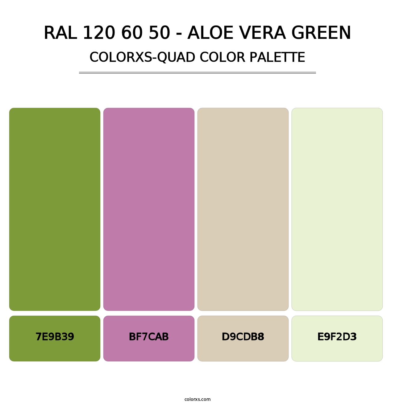RAL 120 60 50 - Aloe Vera Green - Colorxs Quad Palette