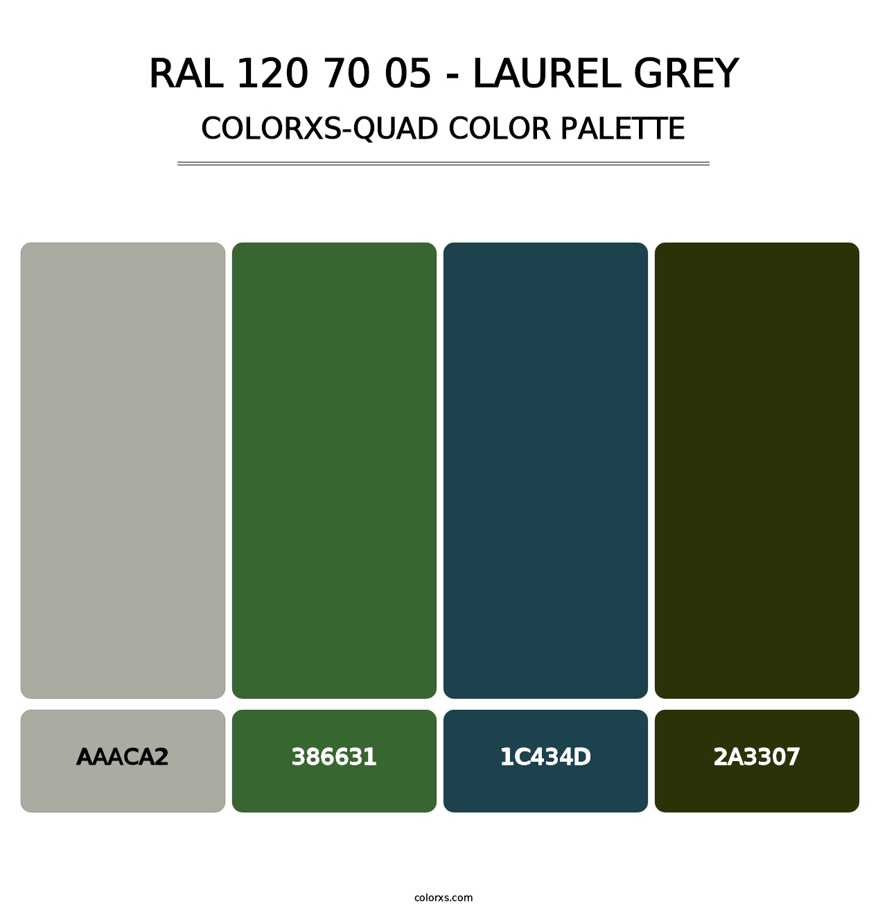 RAL 120 70 05 - Laurel Grey - Colorxs Quad Palette
