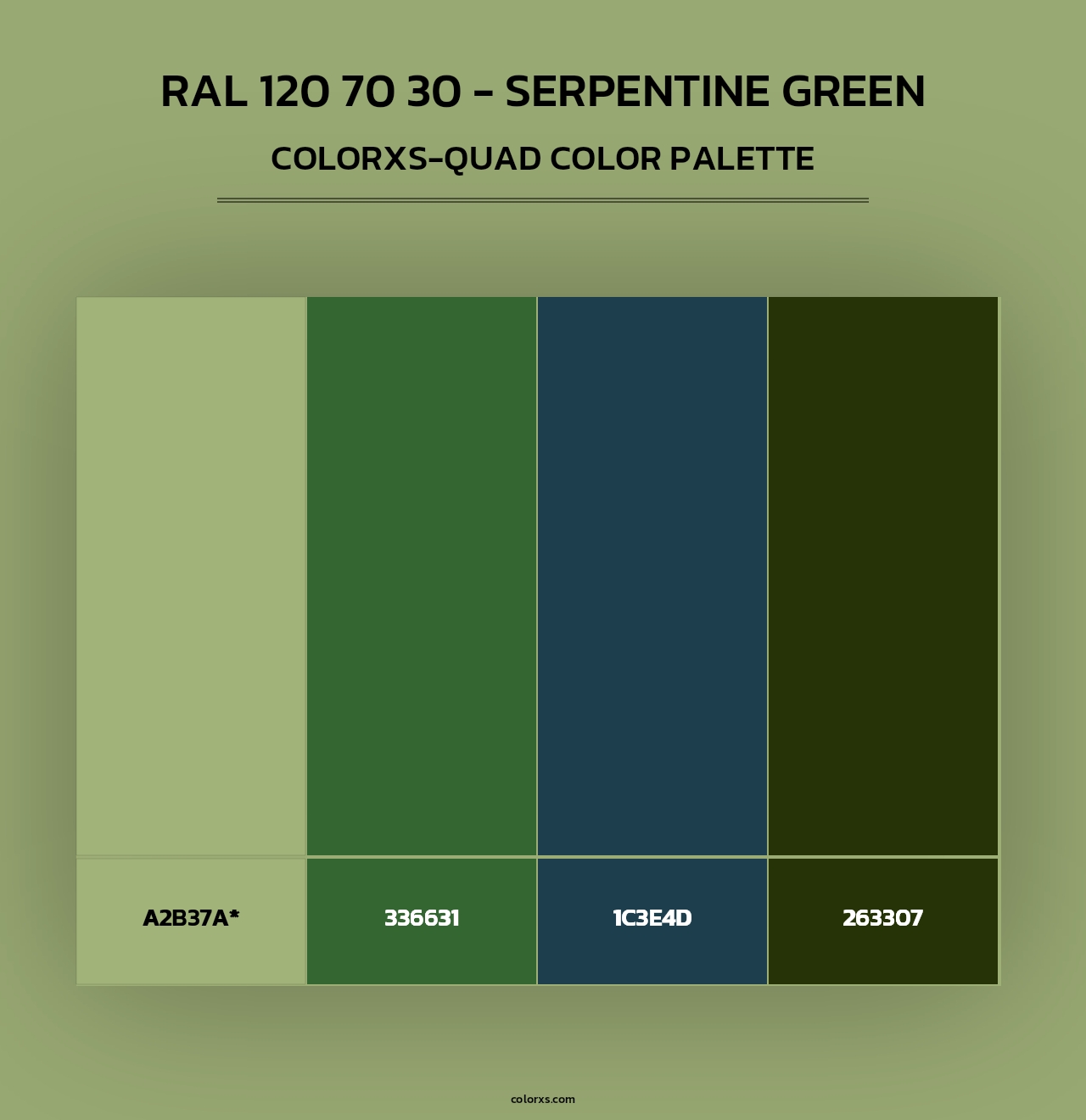 RAL 120 70 30 - Serpentine Green - Colorxs Quad Palette