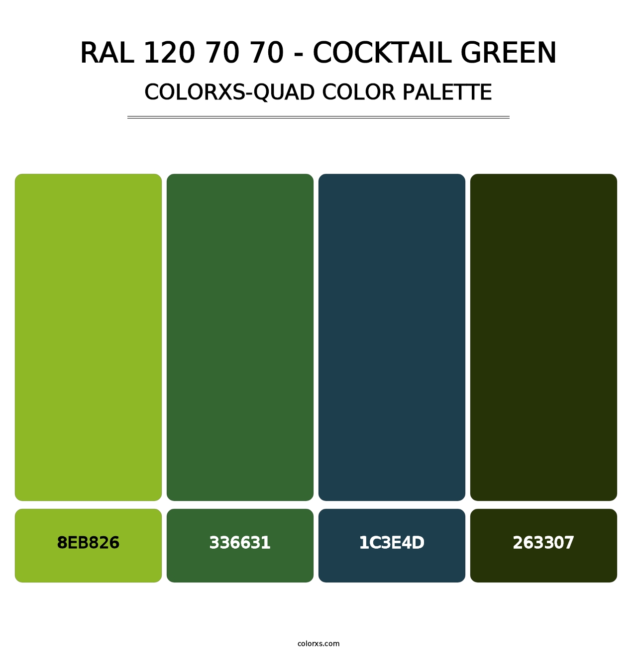 RAL 120 70 70 - Cocktail Green - Colorxs Quad Palette