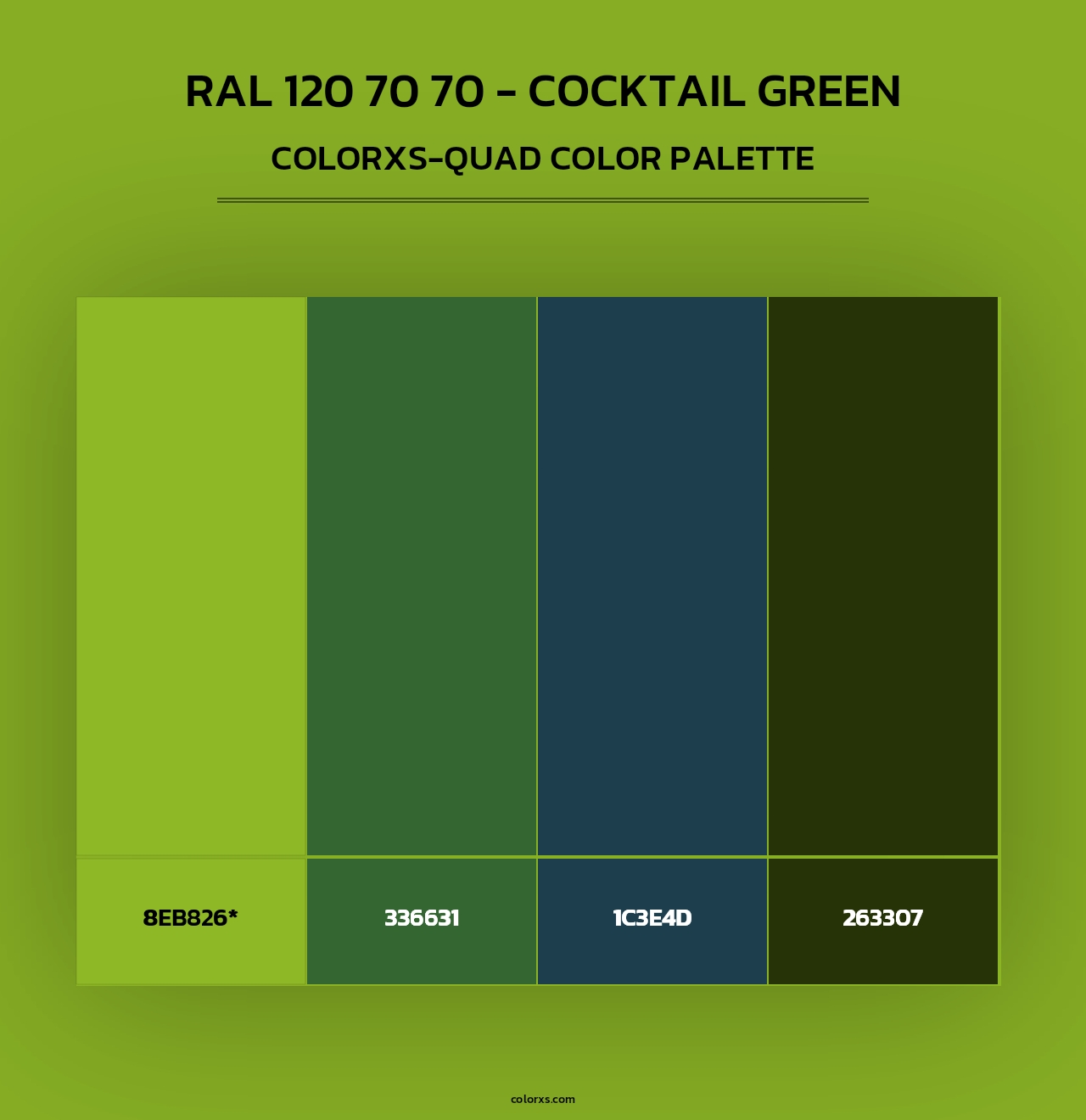 RAL 120 70 70 - Cocktail Green - Colorxs Quad Palette