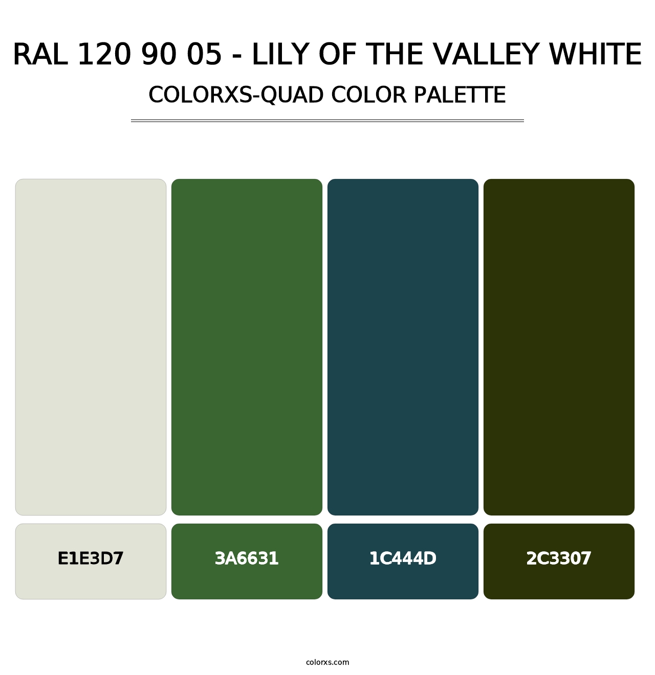 RAL 120 90 05 - Lily of the Valley White - Colorxs Quad Palette