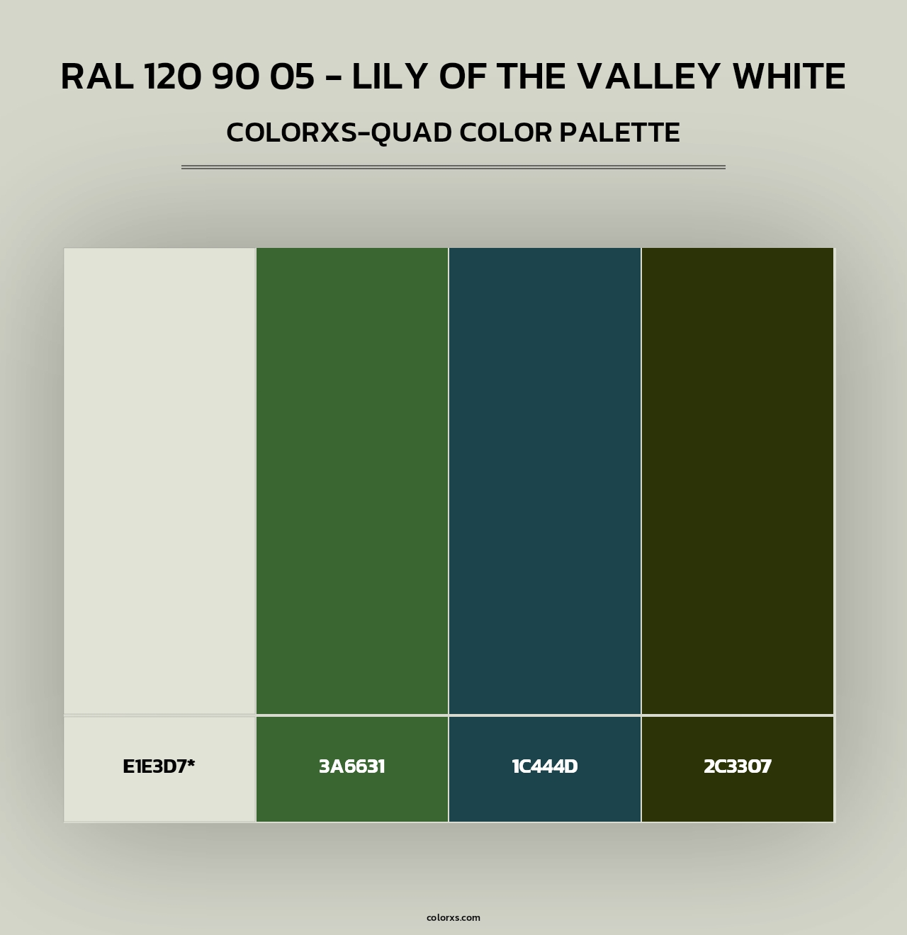 RAL 120 90 05 - Lily of the Valley White - Colorxs Quad Palette