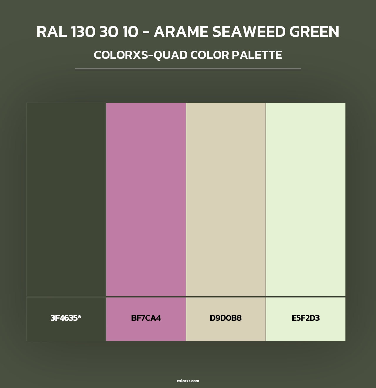 RAL 130 30 10 - Arame Seaweed Green - Colorxs Quad Palette