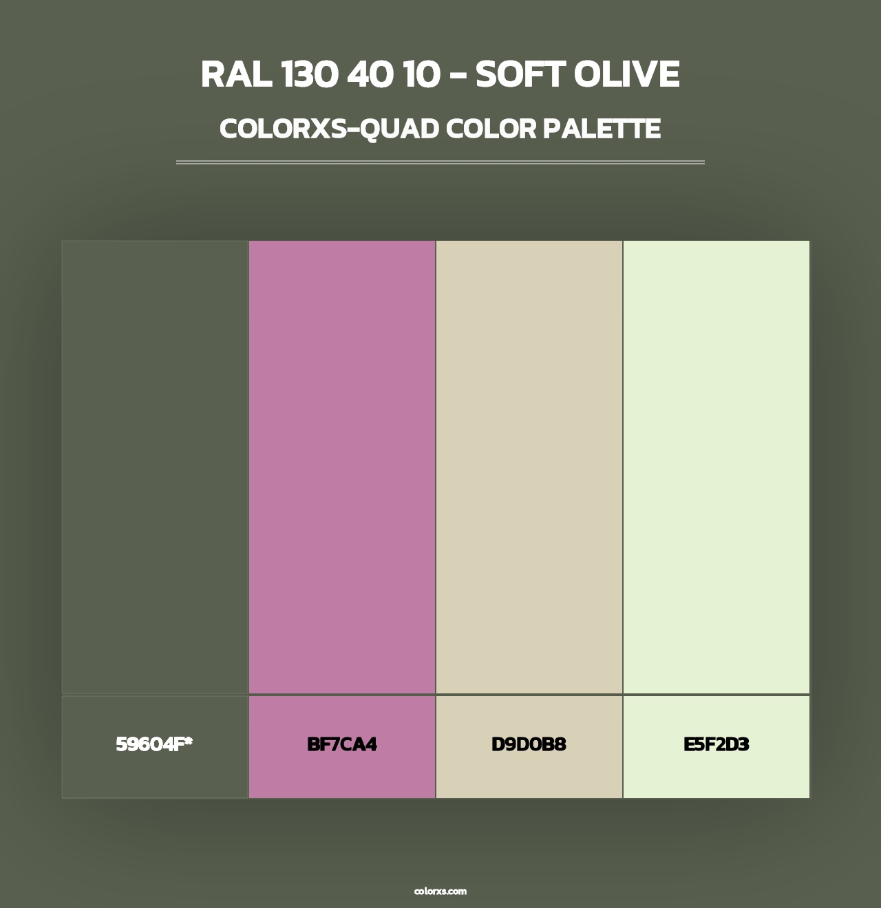 RAL 130 40 10 - Soft Olive - Colorxs Quad Palette