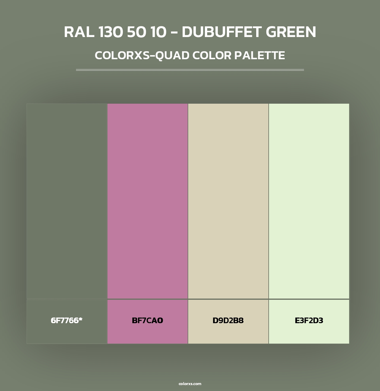 RAL 130 50 10 - Dubuffet Green - Colorxs Quad Palette