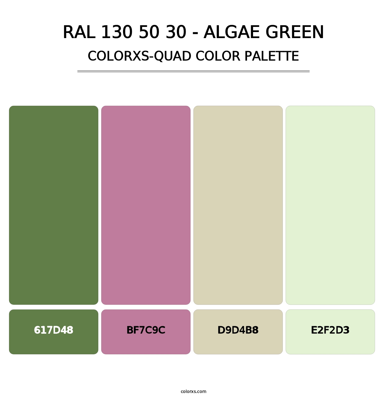 RAL 130 50 30 - Algae Green - Colorxs Quad Palette