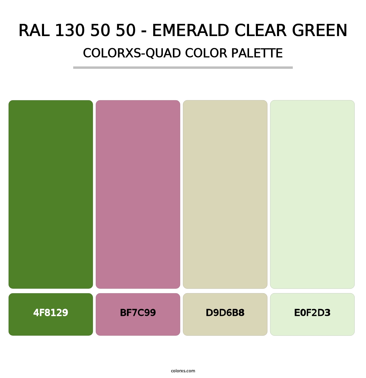 RAL 130 50 50 - Emerald Clear Green - Colorxs Quad Palette
