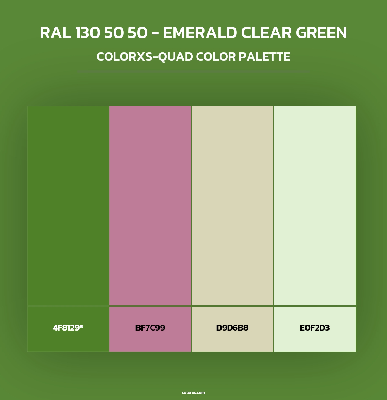 RAL 130 50 50 - Emerald Clear Green - Colorxs Quad Palette