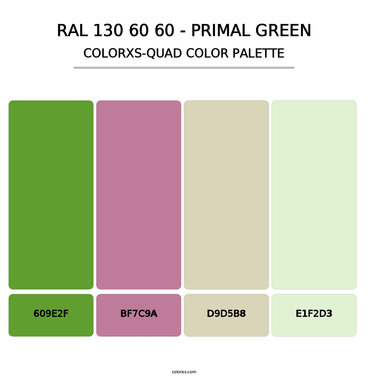 RAL 130 60 60 - Primal Green - Colorxs Quad Palette