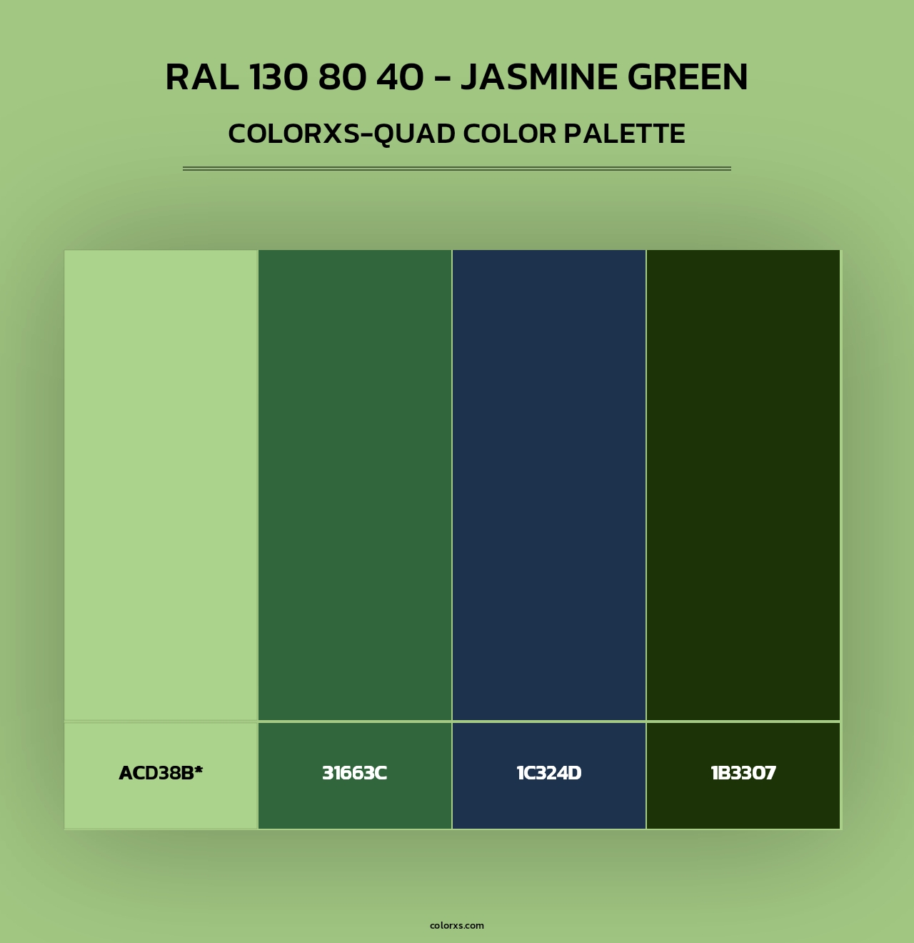 RAL 130 80 40 - Jasmine Green - Colorxs Quad Palette