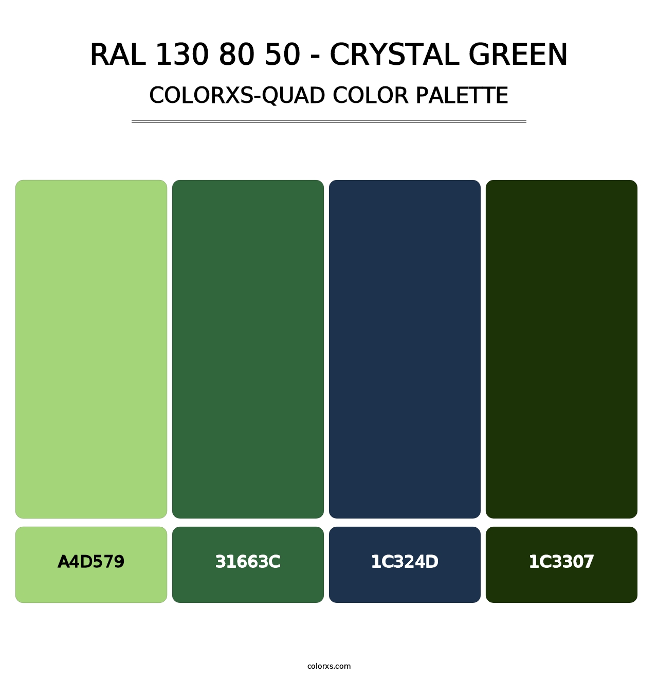 RAL 130 80 50 - Crystal Green - Colorxs Quad Palette