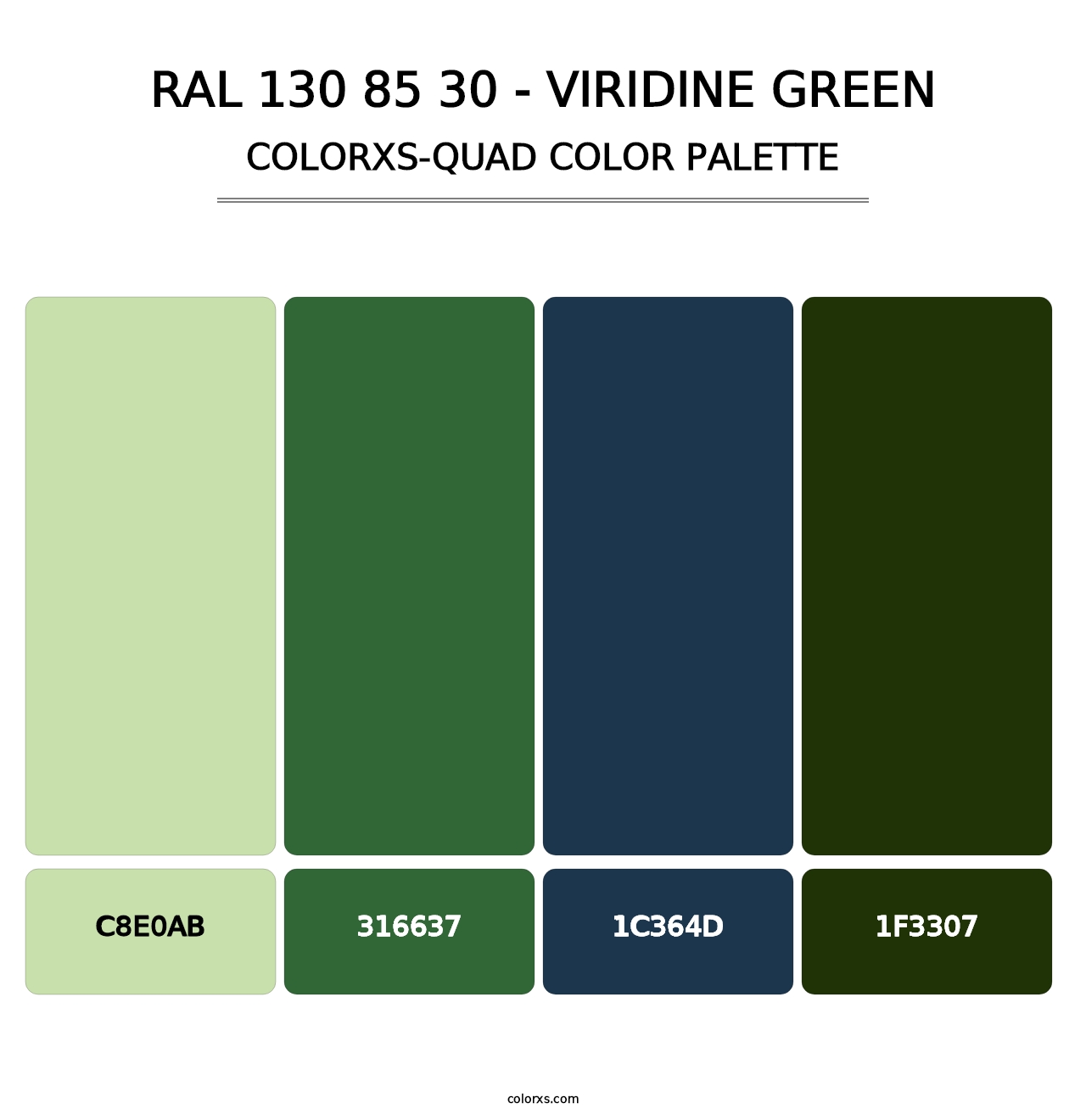RAL 130 85 30 - Viridine Green - Colorxs Quad Palette