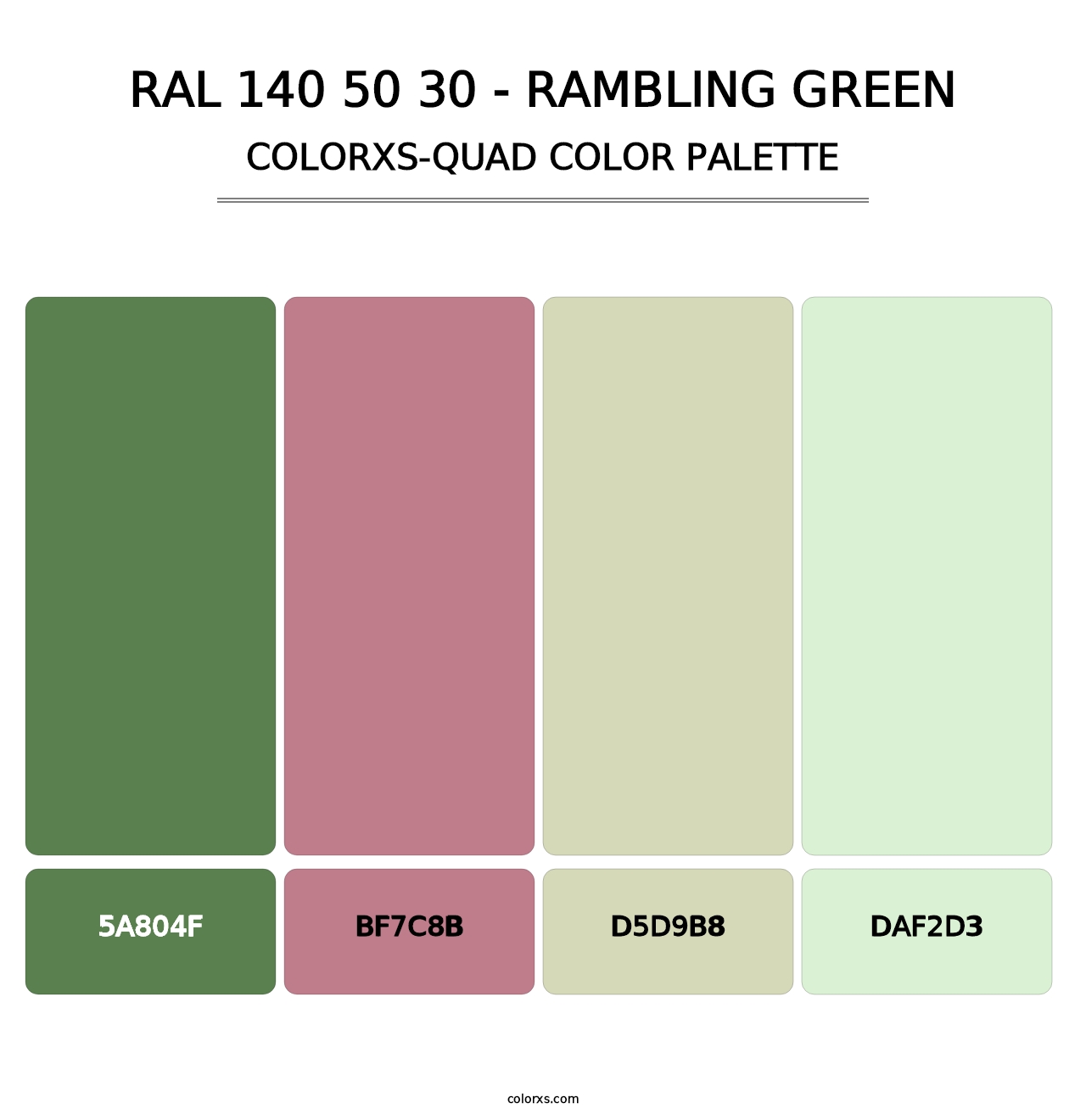 RAL 140 50 30 - Rambling Green - Colorxs Quad Palette