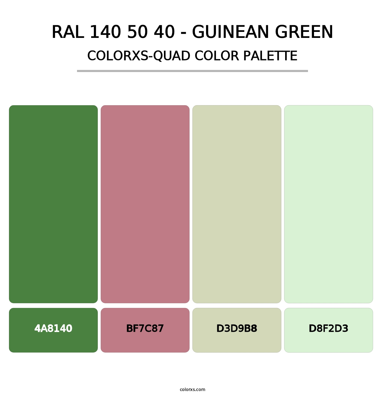 RAL 140 50 40 - Guinean Green - Colorxs Quad Palette