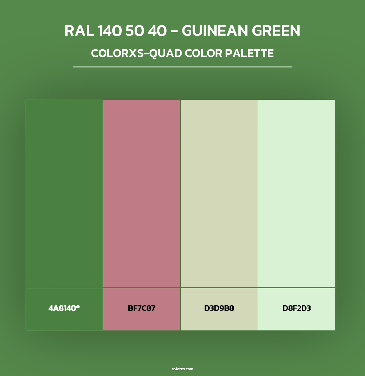 RAL 140 50 40 - Guinean Green - Colorxs Quad Palette