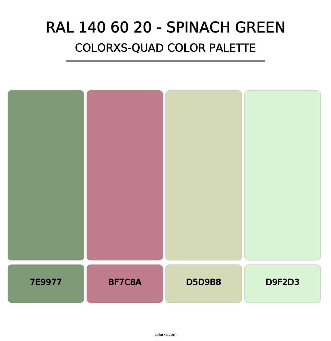 RAL 140 60 20 - Spinach Green - Colorxs Quad Palette