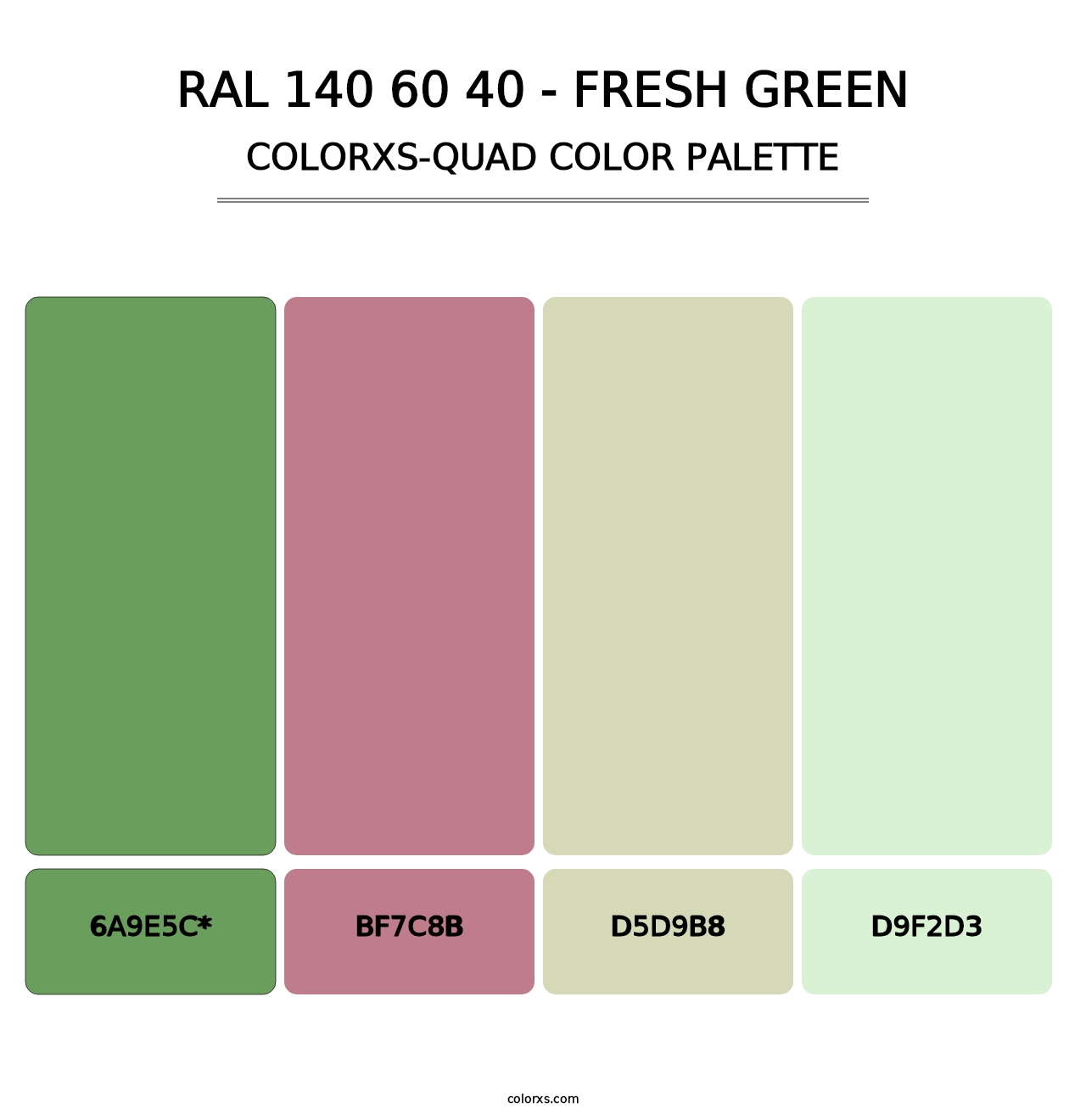 RAL 140 60 40 - Fresh Green - Colorxs Quad Palette