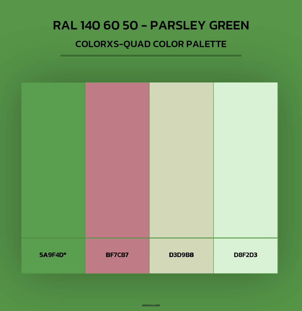 RAL 140 60 50 - Parsley Green - Colorxs Quad Palette
