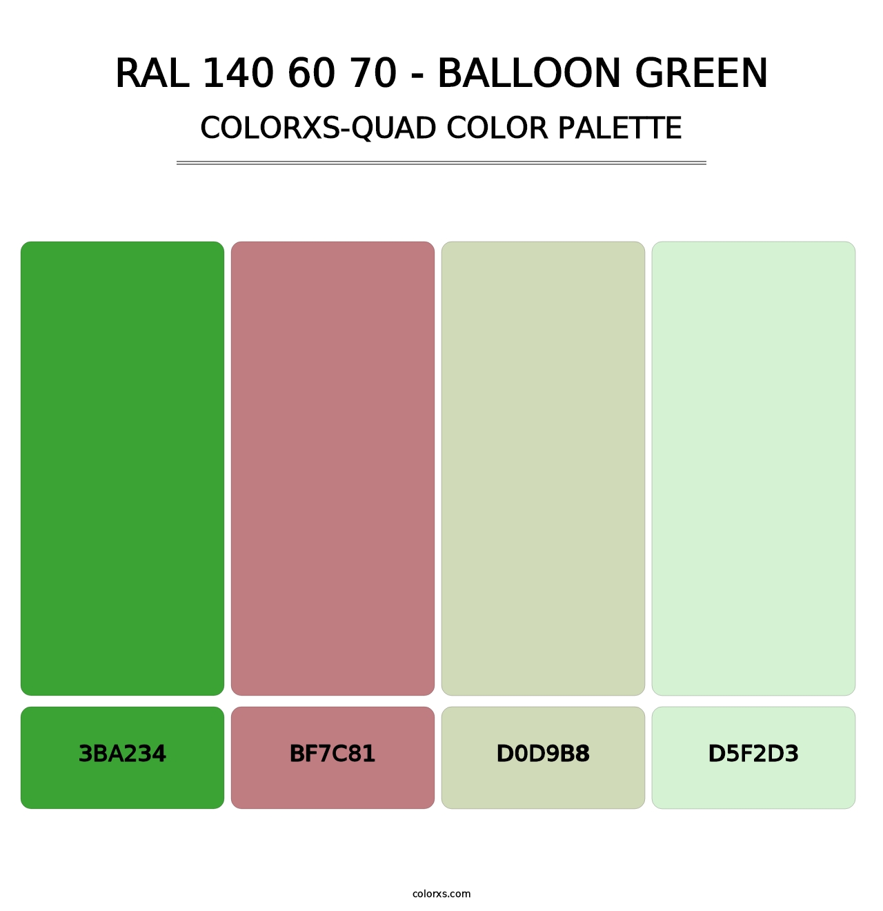 RAL 140 60 70 - Balloon Green - Colorxs Quad Palette