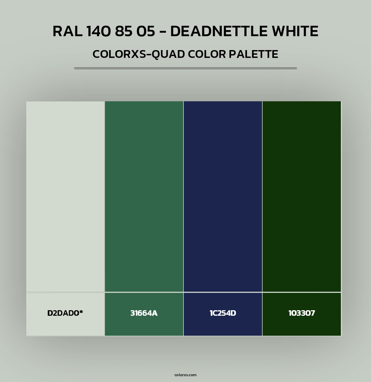 RAL 140 85 05 - Deadnettle White - Colorxs Quad Palette