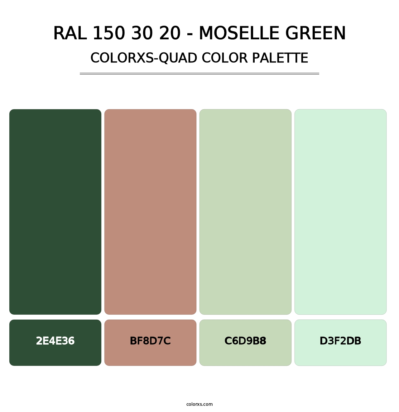 RAL 150 30 20 - Moselle Green - Colorxs Quad Palette