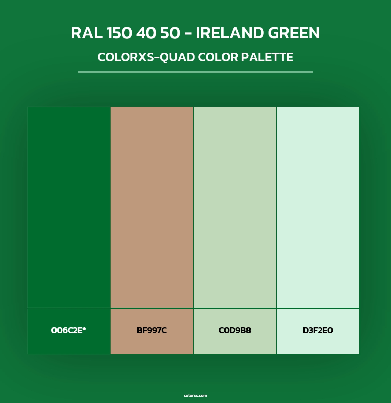 RAL 150 40 50 - Ireland Green - Colorxs Quad Palette