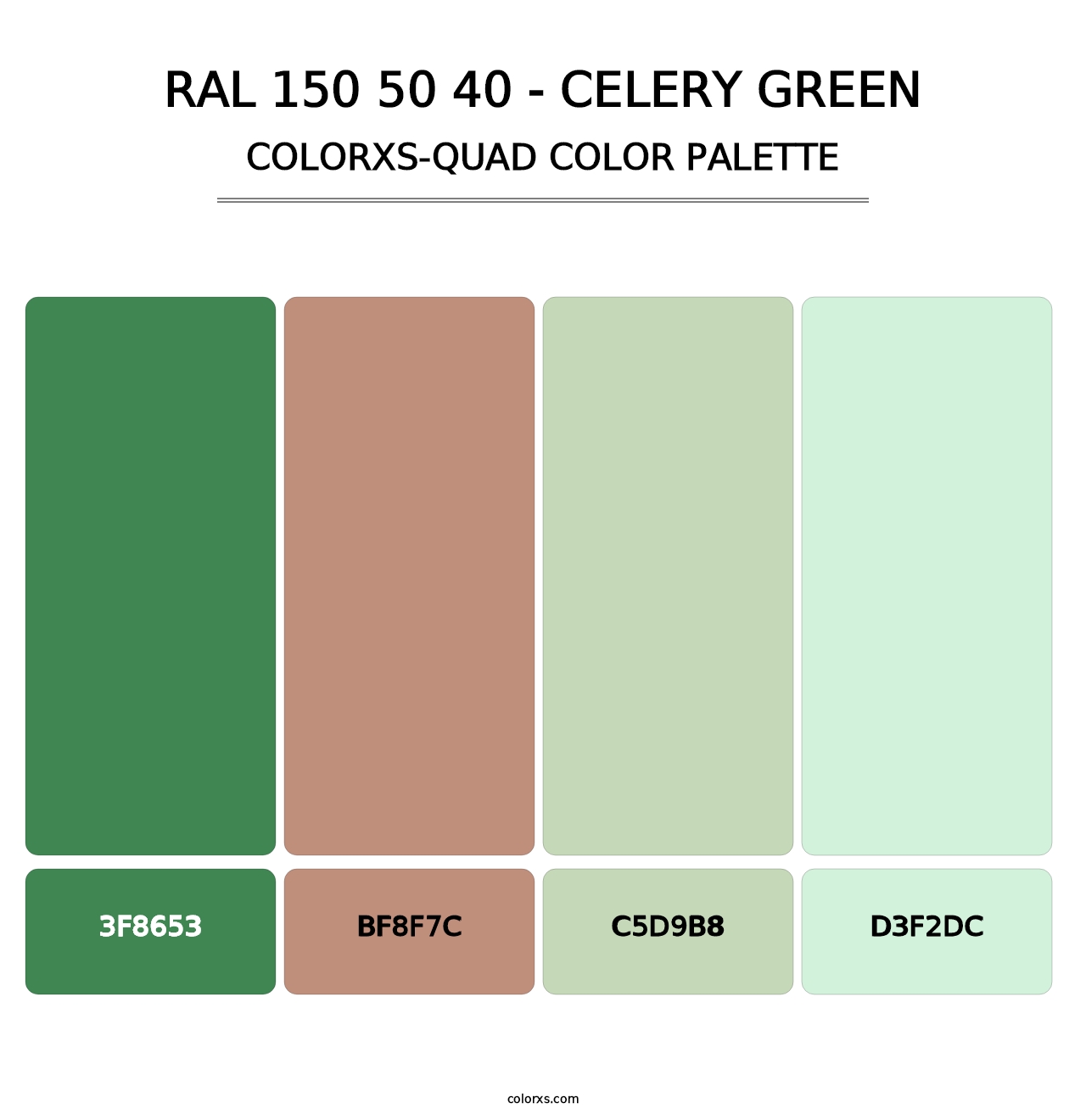 RAL 150 50 40 - Celery Green - Colorxs Quad Palette