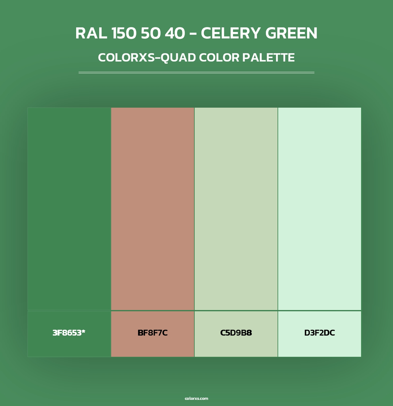 RAL 150 50 40 - Celery Green - Colorxs Quad Palette