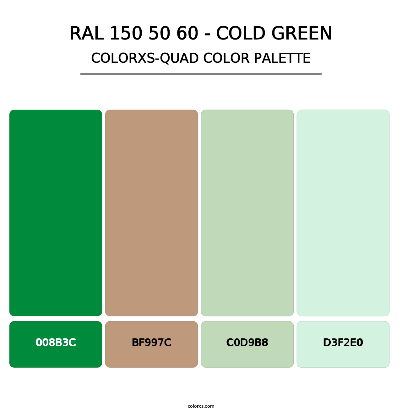 RAL 150 50 60 - Cold Green - Colorxs Quad Palette