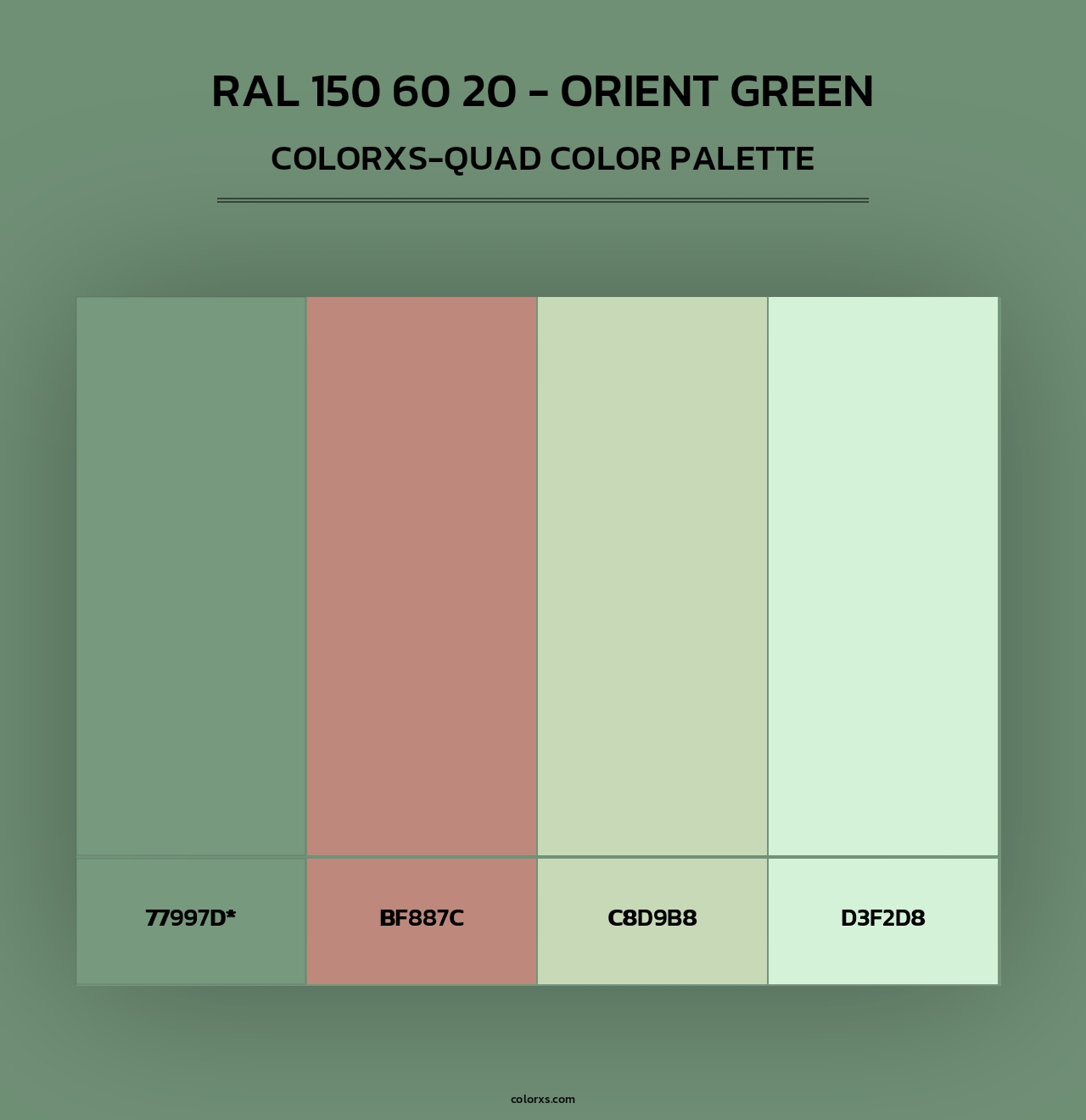 RAL 150 60 20 - Orient Green - Colorxs Quad Palette