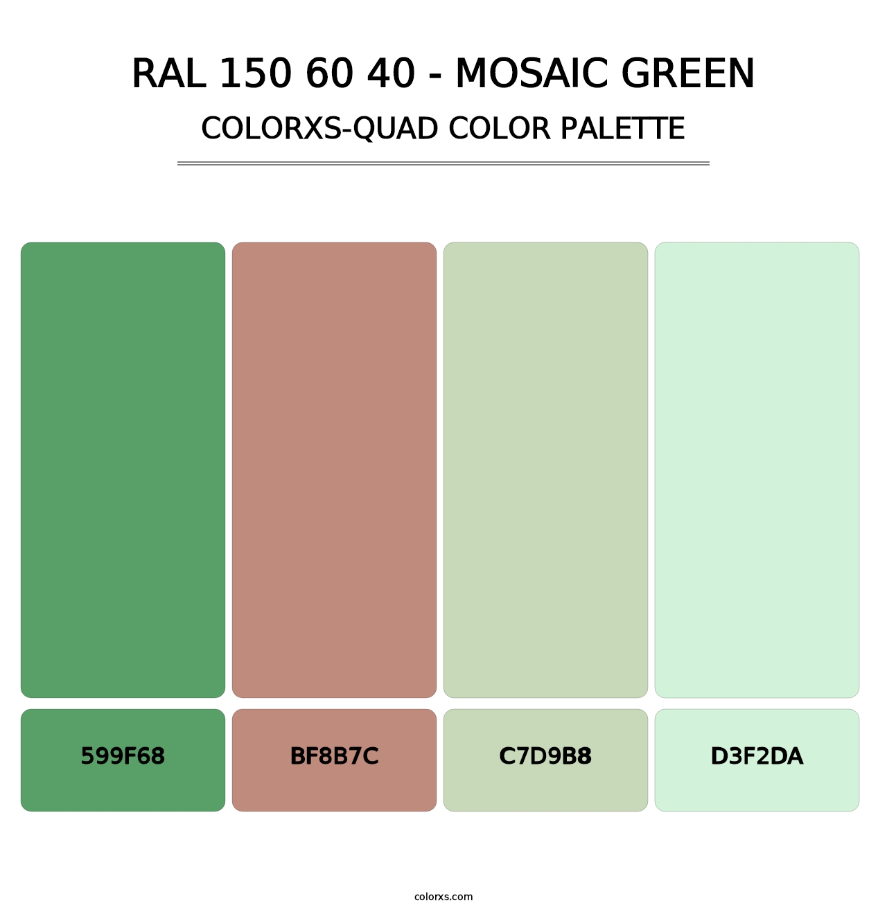 RAL 150 60 40 - Mosaic Green - Colorxs Quad Palette