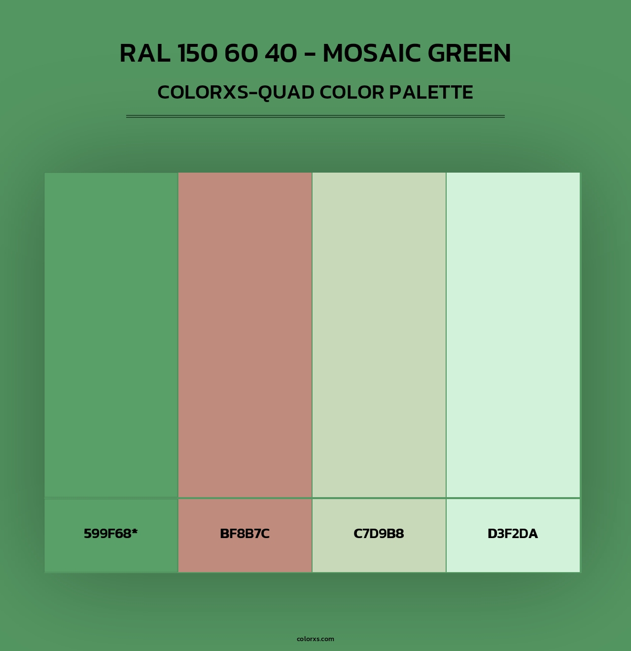 RAL 150 60 40 - Mosaic Green - Colorxs Quad Palette