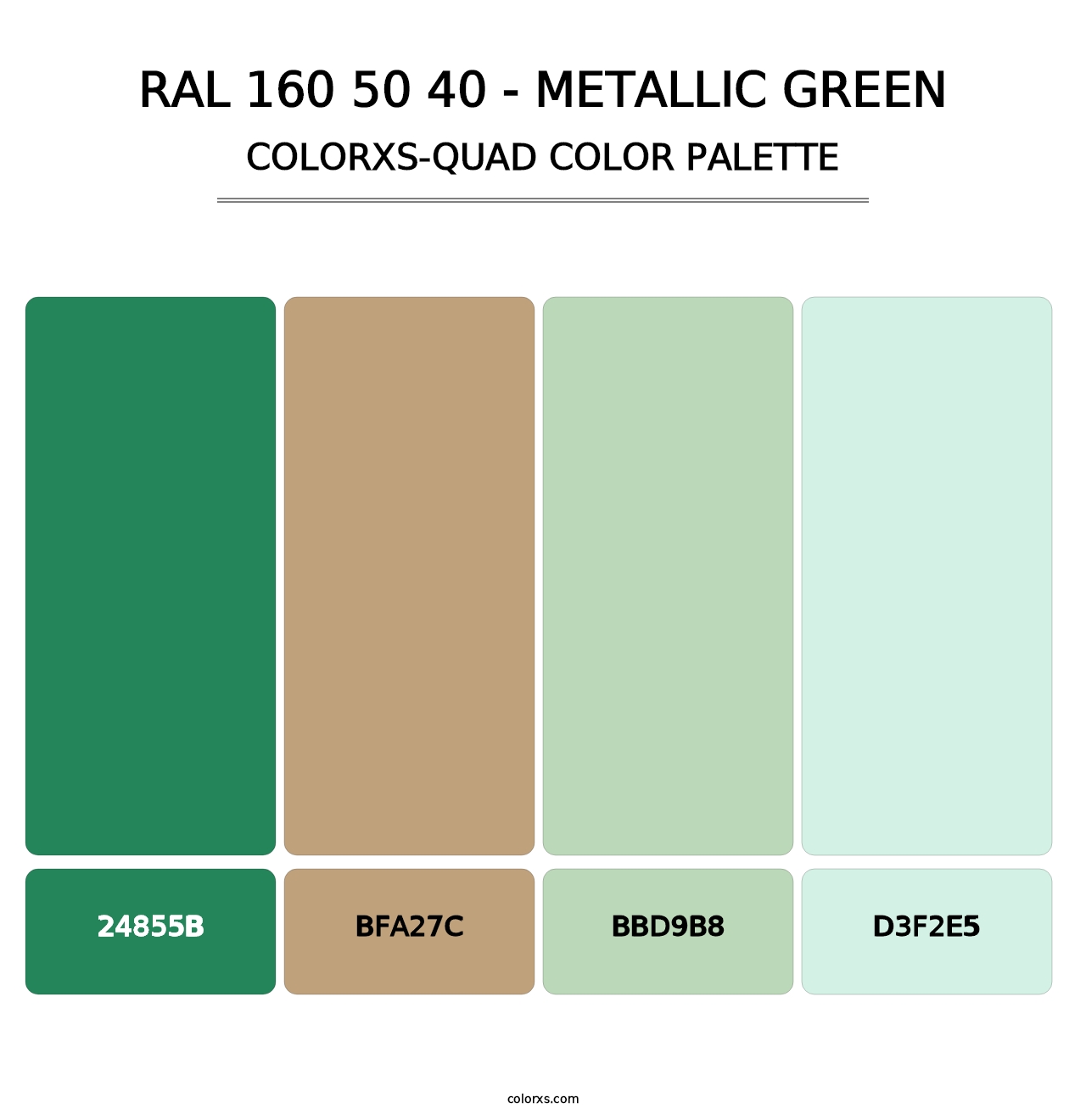 RAL 160 50 40 - Metallic Green - Colorxs Quad Palette