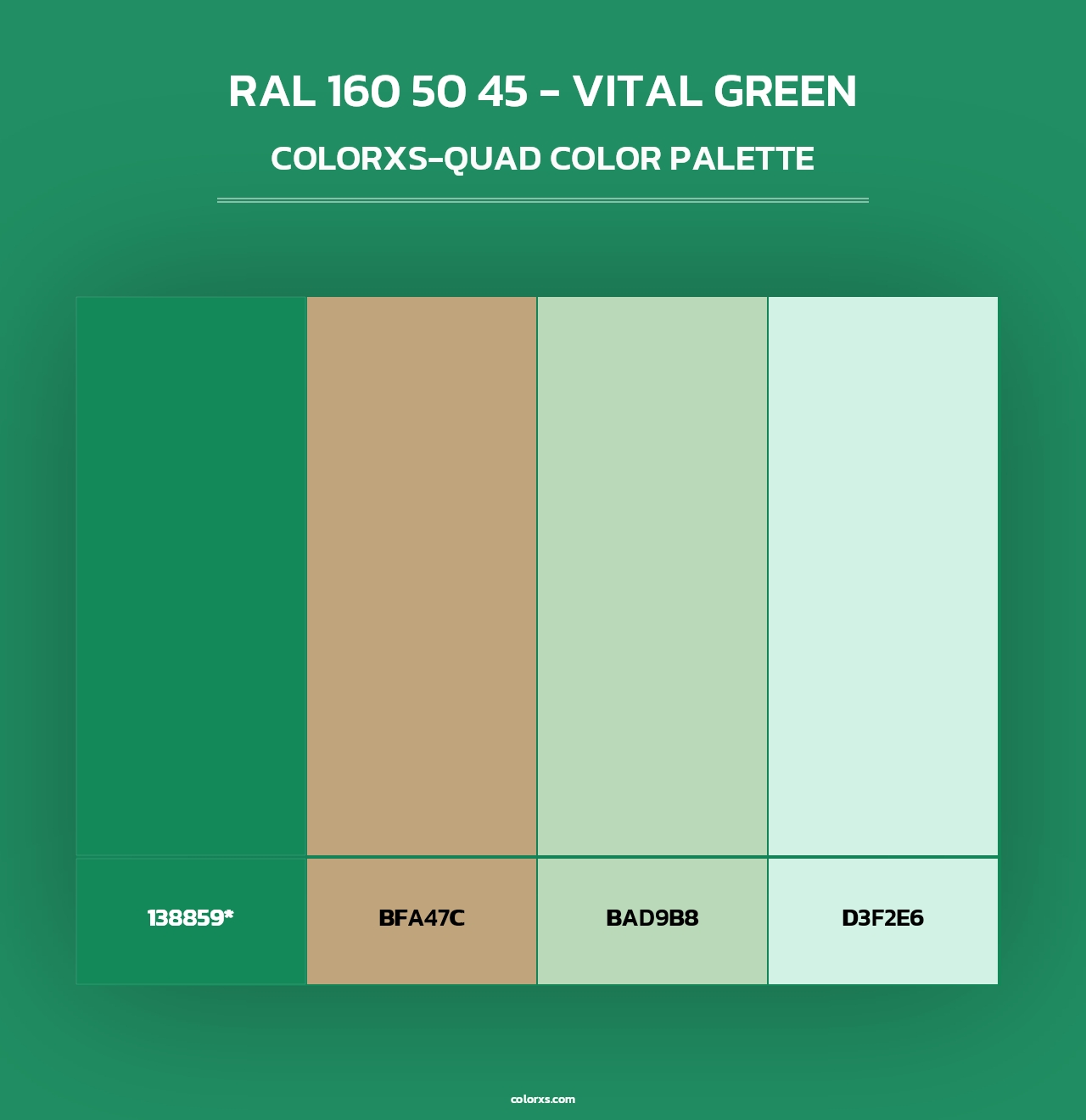 RAL 160 50 45 - Vital Green - Colorxs Quad Palette